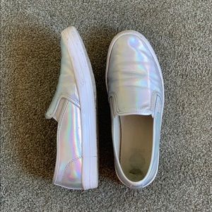 G by Guess silver slip on size 8